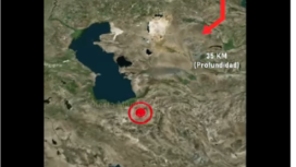 Lokasi gempa di kawasan Semnan, sekitar  219 km dari ibukota Iran, Teheran. Instagram@alertamundialinfo19