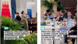 Desi Huang artis penyanyi asal Pontianak, yang mendapat kehormatan untuk menghibur tamu negara Perdana Mentri China, Li Qiang. Dia mendapat dua jempol, saat menyakikan lagu Wo He Wo De Zu Guo (Aku dan Tanah Airku). Instagram@desyhuang.hjm 