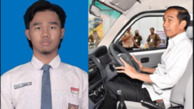 Seorang pemuda bernama Aufaa Luqmana Re A, 19, merupakan putra ketua MAKI, melakukan gugatan kepada perusahaan mobil Esemka PT Solo Manufaktur Kreasi, mantan  presiden dan wakil Jokowi dan Ma'ruf  Amin. Foto: Okezone.com