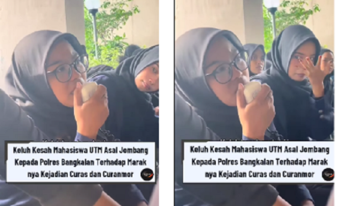 
					BEM Universitas Trunojoyo Madura (UTM) di bangkalan, menggelar aksi demo di kantor bupati Bangkalan. Mereka mendesak agar bupait segera menangani masalah kriminlistas,, sampah, jalan, serta lapangan kerja, Selasa, 3 Juni 2025. Instagram@bangkalanterkini
