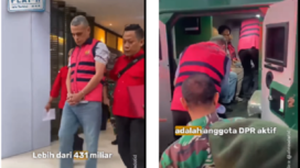 Kejaksaan Tinggi Jakarta menahan tersangkan kasus korupsi berjamaah di perusahaan PT Telkom, dengan kerugian mencapai Rp 431 miliar berjalan dari tahun  2016-2018. Tangkap layar video Instagram@plath.info