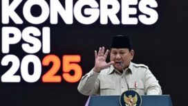 Presiden Prabowo di Kongres PSI