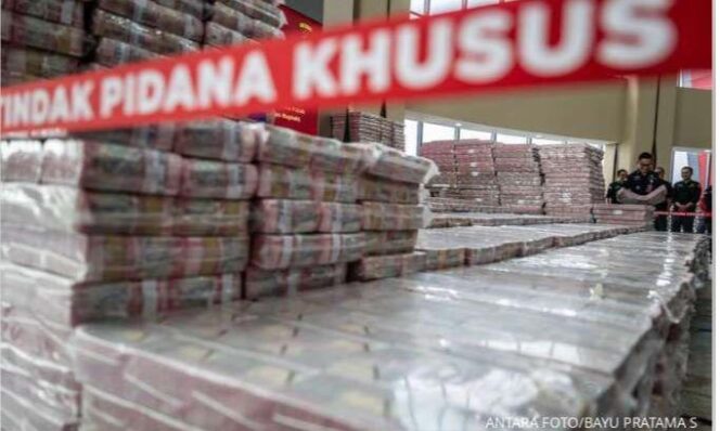 
					Uang sitaan Rp1. triliun