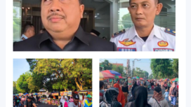 Bupati Jombang Warsubi didampingi Kepala Dinas Perhubungan Budi Winarno melakukan kajian dan evaluasi pelaksanaan Cara Free Day (CFD). Ambulans, ekonomi dan aktivitas warga tetap lancar. Foto: Diskominfo Jombang