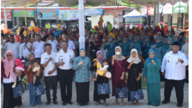 Pemerintah Kabupaten Jombang, melalui Dinas Ketahanan Pangan dan Perikanan (DKPP), menyelenggarakan Sosialisasi Gerakan Memasyarakatkan Makan Ikan (GEMARIKAN) pada Rabu, 23 Juli 2025 di halaman Pujasera Kaloka Kecamatan Plandaan. Foto: Dinkominfo Jombang