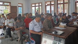 Warda Ngampungan Bareng, mendatangi balai desa untuk mengukiti acara sosialisasi Desa Mandiri Pangan dari DKPP Jombang, Rabu 30 Juli 2025. Foto: Jombangkab.go.id