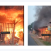 Serangan si jago merah menghabiskan sebuah lokasi usaha penjualan membel di Janti, Mojoagung, Jombang, Kamis 24 Juli 2025. Tangkap layar video Instagram@jombanginformasi_