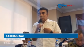 Jenderal (Punr) Fakrul Razi sebagai pembicara dalam acara konferensi pers yang diselenggarakan di Kemang, Jakarta, 2 Juli 2025, Tujaunnya untuk memakzulkan RI 2 Gibran. Tangkap latar video Youtube@tribunnews.com