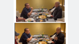 Tangkap layar video pertemuan antara Prof Paiman Rahardjo dengan Beathor Suryadi, di sebuah rumah makan di Jakarta, Selasa 8 Juli 2025. Instagram@purwanto.m.ali