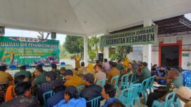 Acara sosialisasi program Optimalisasi Lahan (Oplah) dan pembantukan Brigade Pangan di Kecamatan Kesamben, Senin 7 Juli 2025. Foto: Dinas Pertanian Jombang