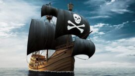 Ilustrasi kapal bajak laut