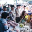 suasana bazar Gerakan pangan murah saat digelar