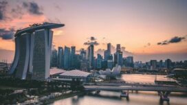 Pemandangan Marina Bay Singapura