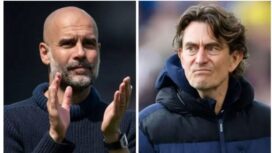 Pep Guardiola dan Tomas Frank