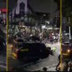 Detik-detik, kendaraan taktis (Rantis) Brimob melaju kencang, mendiang Affdan Kurniawan menyeberang, terjadilan insiden korban dilindas kendaraan rantis, saat aksi demo di kawasan Pejompongan, Jakarta, Kamis malam 28 Desember 2025. Foto: tribunnews.com