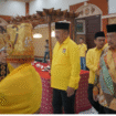 Bupati Jombang, Warsubi bicara tegas di dalam acara pembukaan Musda XI Golkar Jombang, Jumat 8 Agustus 2025. Dia menyatakan bahwa partai tempat mengabdi bukan mencari keuntungan. Foto: Diskominfo Jombang