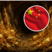 Ilustrasi gunung emas yang ditemukan oleh peneliti geologi China, dengan cadangan sebantak 300 ton, dengan nilai ekonomi mencapai Rp 1,3 kuadraliun. Foto: Instagram@dumpedia