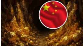 Ilustrasi gunung emas yang ditemukan oleh peneliti geologi China, dengan cadangan sebantak 300 ton, dengan nilai ekonomi mencapai Rp 1,3 kuadraliun. Foto: Instagram@dumpedia