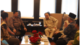 Bupati Jombang Warsubi melakukan kunjungan kerja ke Jakarta untuk menemui menteri Koperasi Budi Arie Setiadi, Selasa 5 Agustus 2025. Foto: Diskominfo Jombang