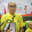 Ketua Umum Dai Kyokushin Karate Indonesia (DKKI) Senpai Tunggul Aryo Wibowo, Saat memberikan keterangan pada kejuaraan Dai Kyokushin Karate Indonesia, Fornas VIII NTB, di Gedung Turide, lombok Mataram. Foto: Dok/ DKKI