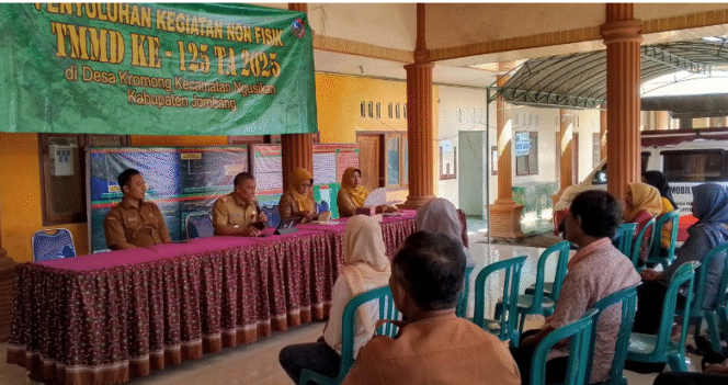 
					Bapenda Jombang menyelenggarakan sosialisasi pajak kepada sekitar 50 warga desa Kromong, kecamatan Ngusikan, Senin 4 Agustus 2025. Saat ini wilayah kecamatan Ngusikan, menjadi tempat pelaksanaan TMMD 125.  Foto: Diskominfo Jombang