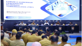 Forum 8 Gubernur dan Bupati/Wali Kota mebahas penanggulangan penyakit TBC,  yang digelar di Gedung Sasana Bhakti Praja, Kemendagri, Jakarta, pada Selasa, 26 Agustus 2025. Foto: jombangkab.go.id