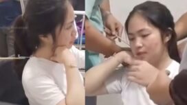 Seorang wanita terpanah di Makasar, sumber Istimewa 