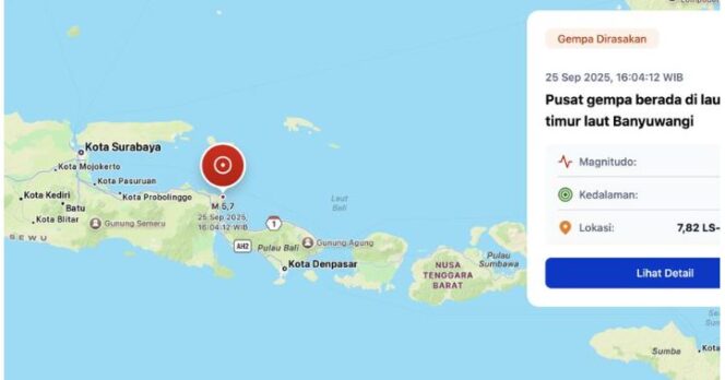 
					Lokasi gempa