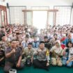 Kapolres bersama para pelajar