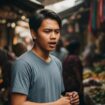 Ilustrasi, berbicara sendiri, sumber ArtAI