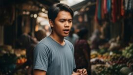 Ilustrasi, berbicara sendiri, sumber ArtAI
