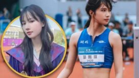 Atlet cantik lompat tinggi