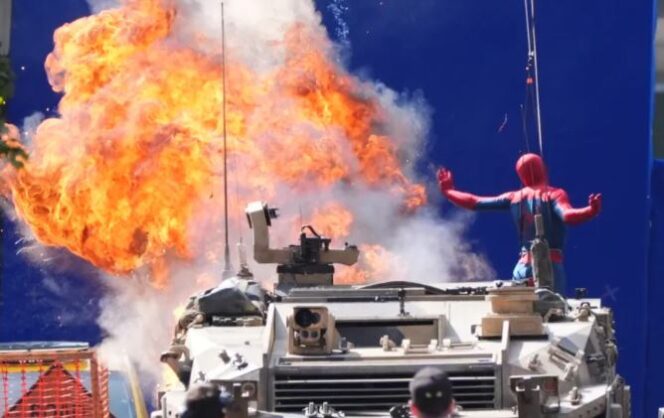 
					Syuting film Spiderman