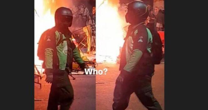 
					Foto tersebar di sosmed disebut terduga pembakar Grahadi