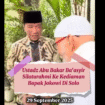 Abu Bakar Ba'asyir, Senin 29 September 2025, siang sekitar pukul 12.00 wib bertandang ke rumah kediaman Presiden ke-7 RI, Jokwo Widodo, di Solo, berbincang sekitar 20 menit. Foto: tangkap layar video Instagram@purwanto.m.ali