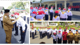 Bupati Jombang, H Warsubi membuka  Para pelajar perwakilan dari tingkat SMP, SMA, dan SLB di Kabupaten Jombang yang tergabung dalam Forum Anak Jombang berkumpul di Pendopo Kabupaten Jombang pada Selasa (16/9/2025), untuk mengikuti Jambore Anak 2025. Foto: Diskominfo Jombang