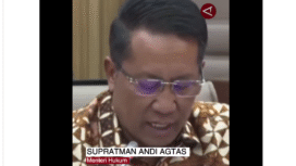 Menteri Hukum Supratman Andi Agtas menegaskan revisi Undang-Undang Nomor 19 Tahun 2003 tentang BUMN menghapus keberadaan Kementerian BUMN dan menggantinya dengan Badan Pengaturan BUMN (BPBUMN). Foto: TV Parlemen