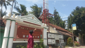 Tower EWS Tsunami yang diinstalasi di dusun di Dusun Karangwuni, Wates, Kulon Progo, mendadak berbunyi selama kurang lebih 20 menit pada Sabtu (6/9) malam. Setelah diperiksa, tidak ada gempa yang terdeteksi maupun instruksi peringatan dari BMKG. Foto: Istimewa