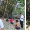 Terjadi kebakaran sampah merembet ke rerumputan dan batang bambu,  Pandanwangi, Diwek, Jombang, Minggu (7/9/2025) pagi, kejadian nyaris merenggut nyawa Bonadji Hadi Prayitno (78). Foto: Damkar_Pemkab_Jombang
