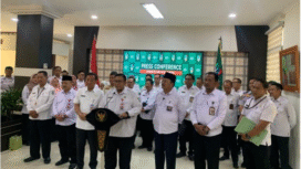 Pejabat OPD dan BUMN Pemkab Jombang saat mengikuti sumpah jabata, pada bulan Mei 2025. Foto: faktualnews.co