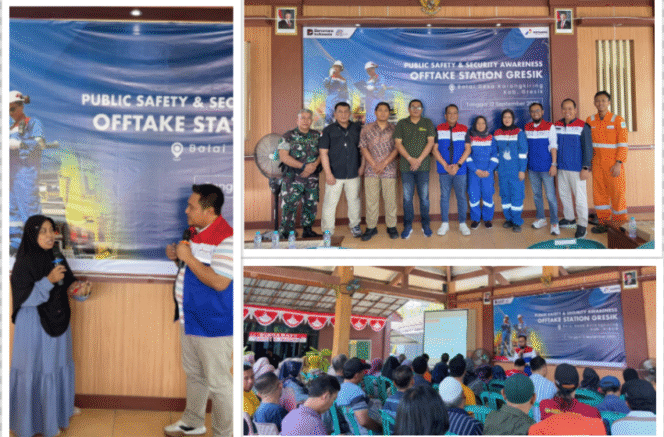 
					PT PGN melalui SOR III Surabaya menyelenggarakan kegiatan Public Safety and Security Awareness (PSSA) di area Offtake Station (OTS) Gresik, diikuti sebanyak 100 warga  Desa Karangkiting, pada Jumat (12/9/2025). Foto: dok/ PT PGN