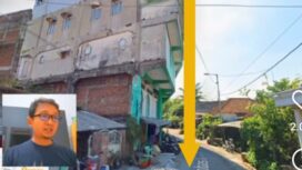 Lantai ponpes Al Khoziny Sidoarjo makin ke atas makin menjorok ke jalan umum, sumber VT afasgarden