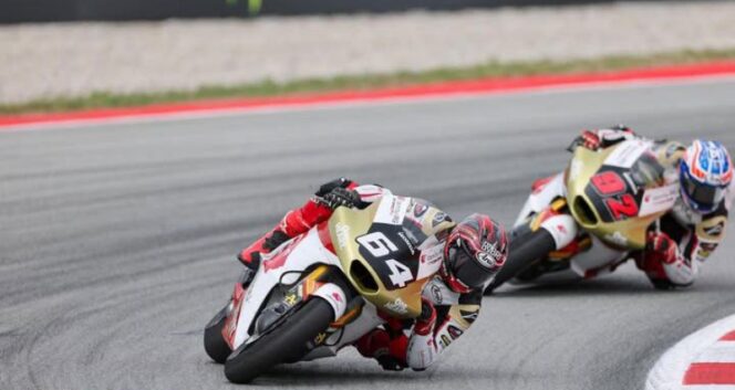 
					Mario Suryo Aji pembalap Honda Team Asia (64) asal Madiun, Jawa Timur. (Foto.Instagram@mariosuryoaj1) 
