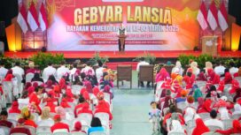 Gebyar Lansia 2025 di GOR Seni Majapahit pada Rabu (20/8).