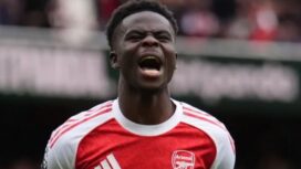 Bukayo Saka pemain Arsenal (Getty)