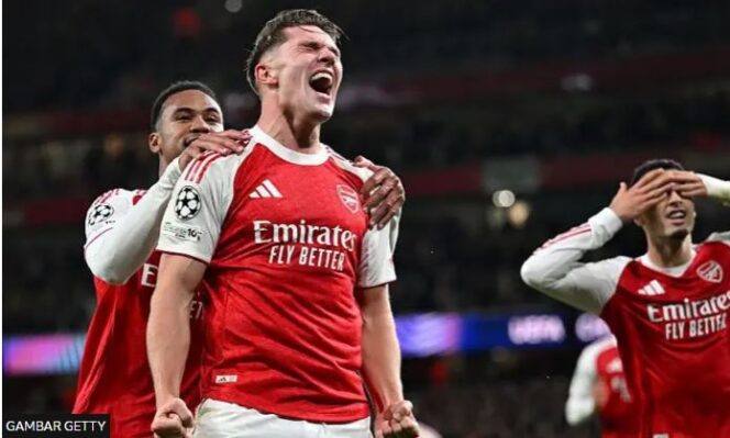 
					Viktor Gyokeres mencetak gol pertamanya untuk Arsenal dalam delapan pertandingan