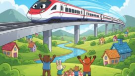 Ilustrasi KA Cepat Whoosh, Art AI