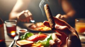 Ilustrasi merokok sesudah makan