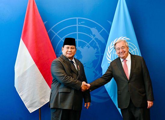 Prabowo Subianto dan Sekjen PBB   António Guterres