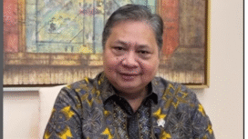 Menteri Koordinator Bidang Perekonomian Airlangga Hartarto dalam acara